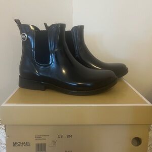 Michael Kors Charm Rain Bootie Rubber Ankle Boots